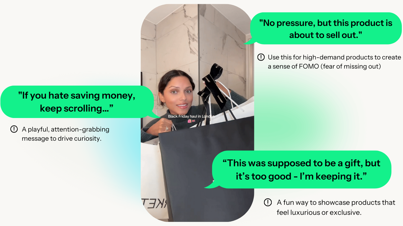 Show real customer experiences about items